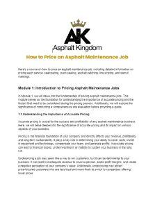 How to Price an Asphalt Maintenance Job Course-1