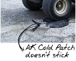 Cold patch can compact with your tires