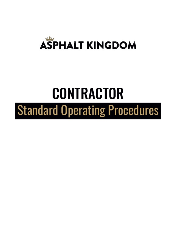 Operating Procedures (SOPs) eBook for Contractors